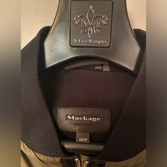 Mackage Mens Army Green Bomber Jacket - New Without Tag - Picture 3 of 10